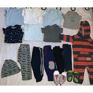 Almost all are brand new! 3-6 m baby boy clothes.